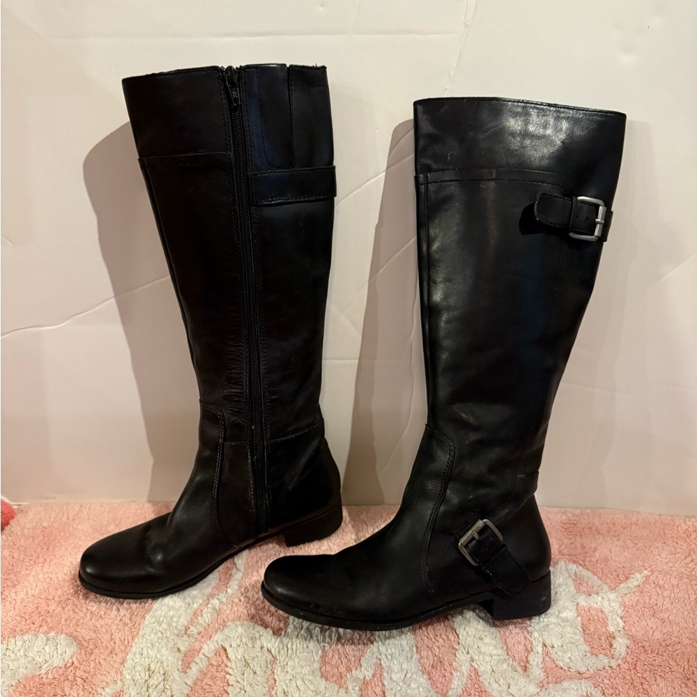 Leather Upper Nine West vintage America boots 5.5 leather upper